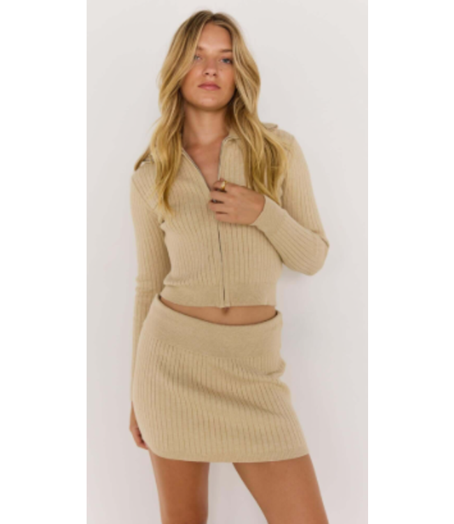 Minkpink Aspen Zip Front Knit