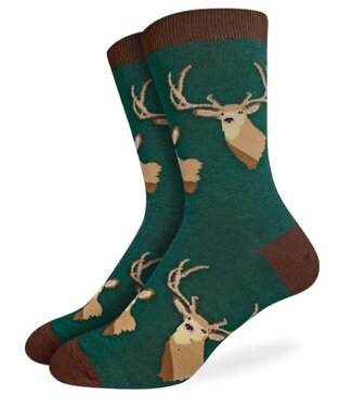 Good Luck Socks Men's Deer Heads Socks- Size 7-12