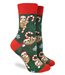 Good Luck Sock Women's Candy Cane Sloths Socks - Size 5-9