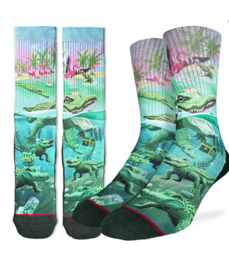 Good Luck Men's Congregation of Alligators Socks - Size 8-13