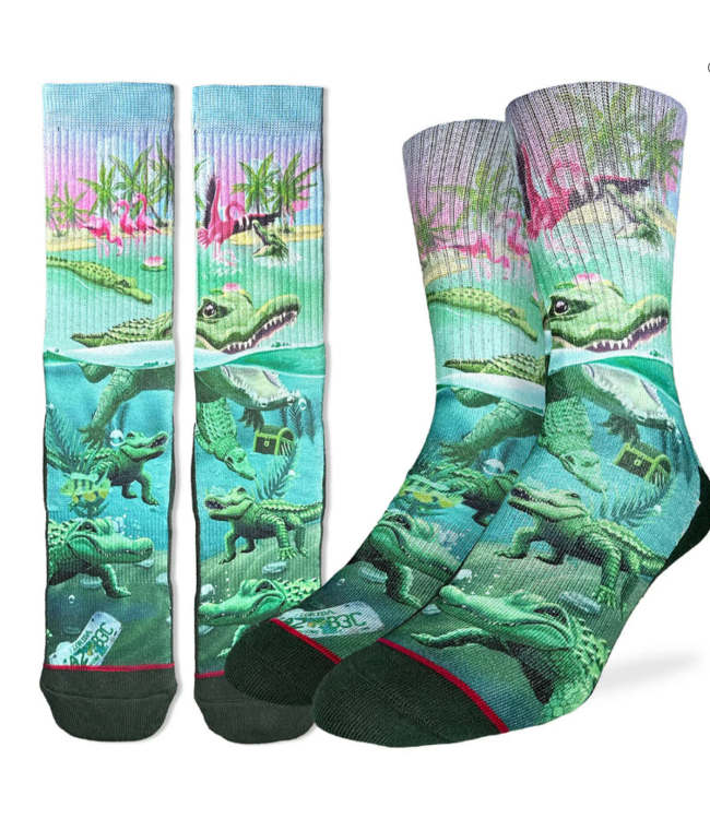 Good Luck Men's Congregation of Alligators Socks - Size 8-13
