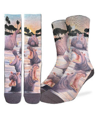 Good Luck Men's Bloat of Hippopotamus Socks - Size 8-13