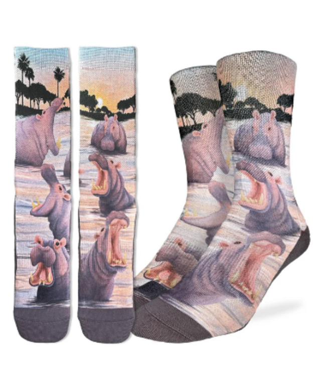 Good Luck Men's Bloat of Hippopotamus Socks - Size 8-13