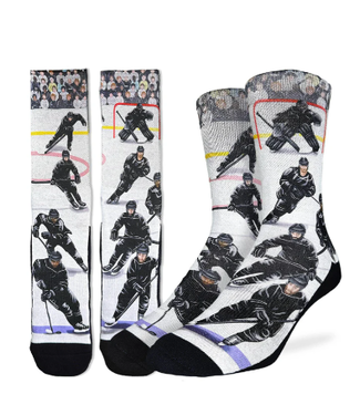 Good Luck Socks Men's Hockey Players Black Socks - Size 8-13