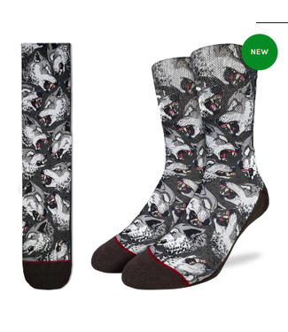 Good Luck Socks Men's Wolf Pack Socks - Size 8-13