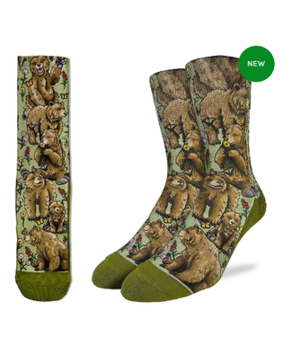 Good Luck Socks Men's Grizzly Bears Socks - Size 8-13