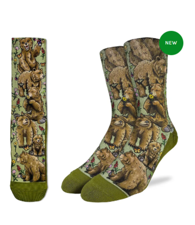 Good Luck Socks Men's Grizzly Bears Socks - Size 8-13