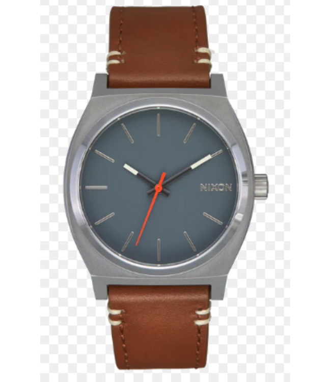 Nixon Time Teller Leather - Lt. Gunmetal/Basalt/Sienna