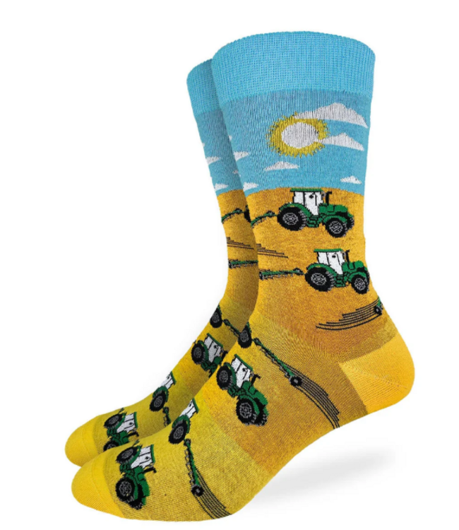 Good Luck Men's Tractor Plowing Fields Socks - Size 7-12