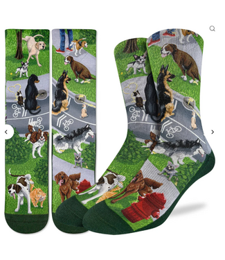 Good Luck Men's Dogs Peeing Socks - Size 8-13