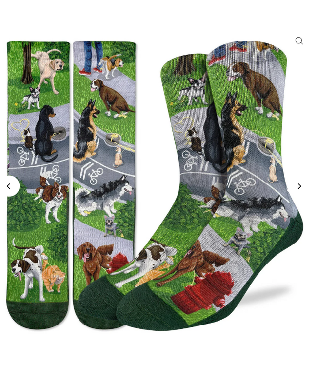 Good Luck Men's Dogs Peeing Socks - Size 8-13