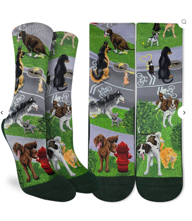 Good Luck Sock Women's Dogs Peeing -  Size 5-9