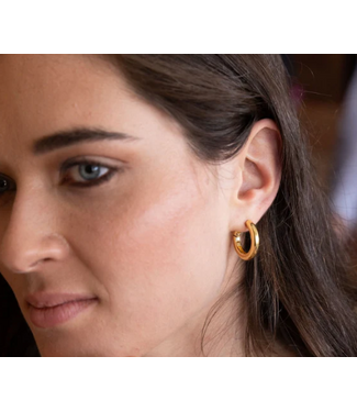 Scout Scout Refined Earring Collection - Medium Stellar Hoop-Gold