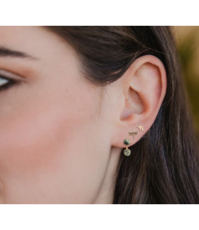 Scout Stud Trio Ear Jacket Set- Dragonfly/African Turq/Gold