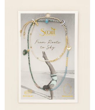 Scout Scout Mixed Media Wrap - Transformation/African Turquoise/Gold