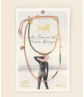 Scout Scout Mixed Media Wrap - Healing/Tourmaline/Gold