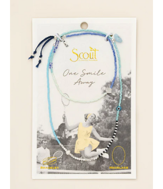 Scout Scout Mixed Media Wrap - Hope/Aquamarine/Silver