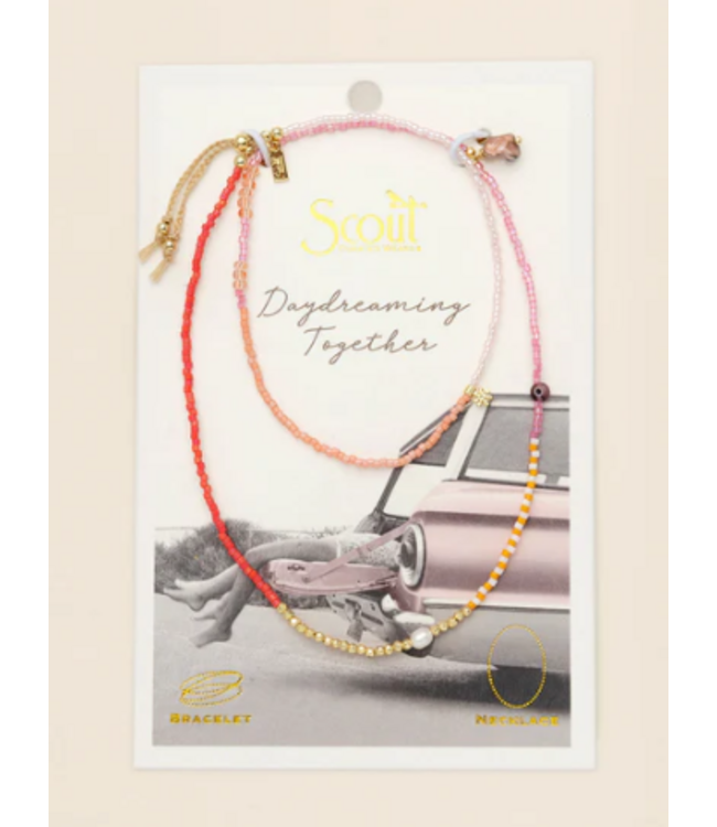 Scout Mixed Media Wrap - Love/Rhodocrosite/Gold