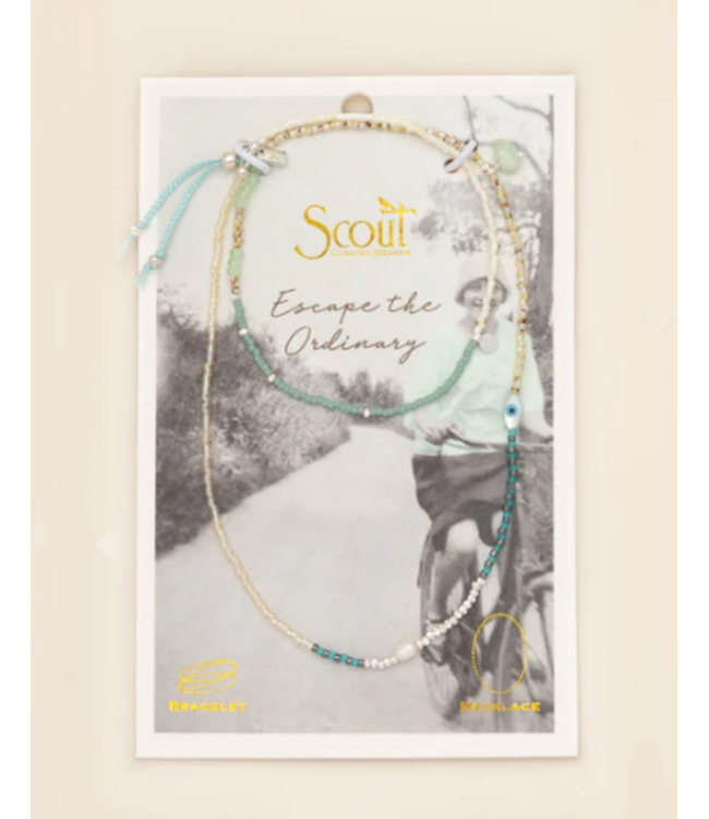 Scout Mixed Media Wrap -Courage/Amazonite/Silver