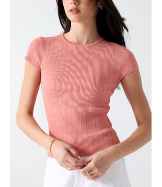 Guess Guess Rib Pointelle Mix Tee