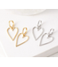 Lover's Tempo Lover's Tempo Lovestruck Heart Hoop Earrings - Gold