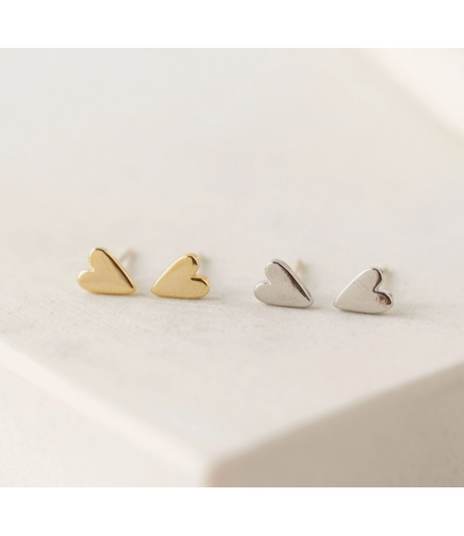 Lover's Tempo Everly Heart Stud Earrings - Gold