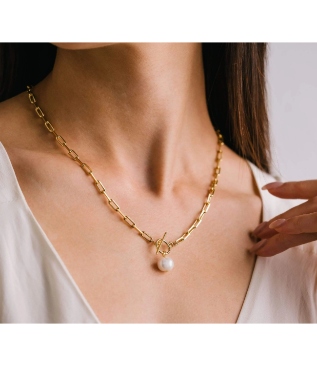 Lover's Tempo Thalassa Pearl Necklace - Gold