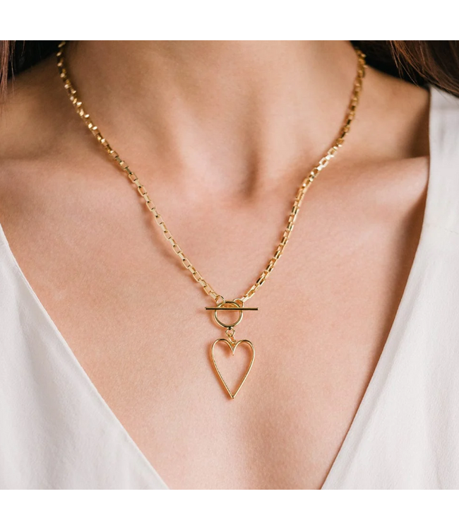 Lover's Tempo Lovestruck Heart Necklace - Gold