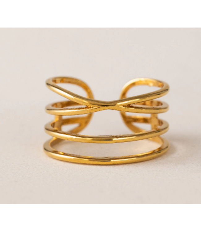 Lover's Tempo Orbit Ring - Gold
