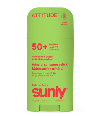 Attitude Attitude Kids Face & Body Sunscreen Stick SPF 50- Watermelon & Coco