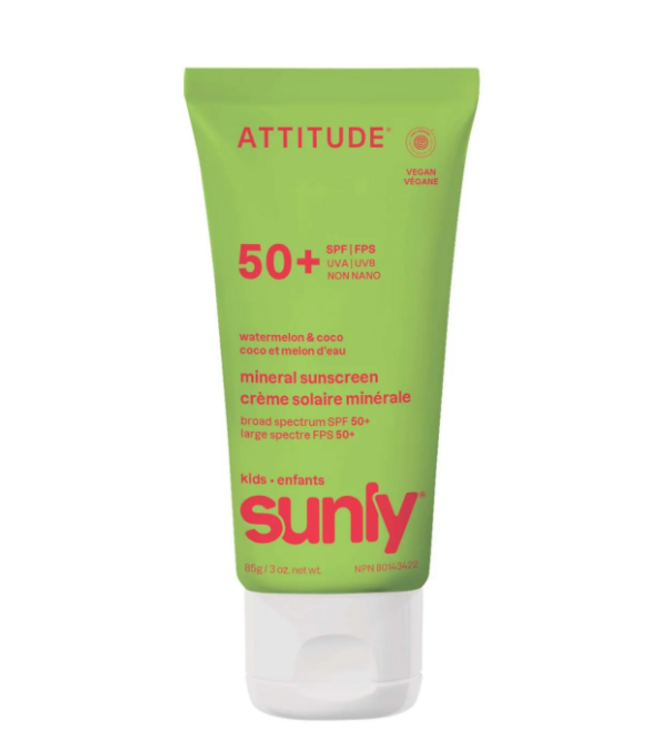 Attitude Kids Face & Body Sunscreen SPF 50- Watermelon & Coco