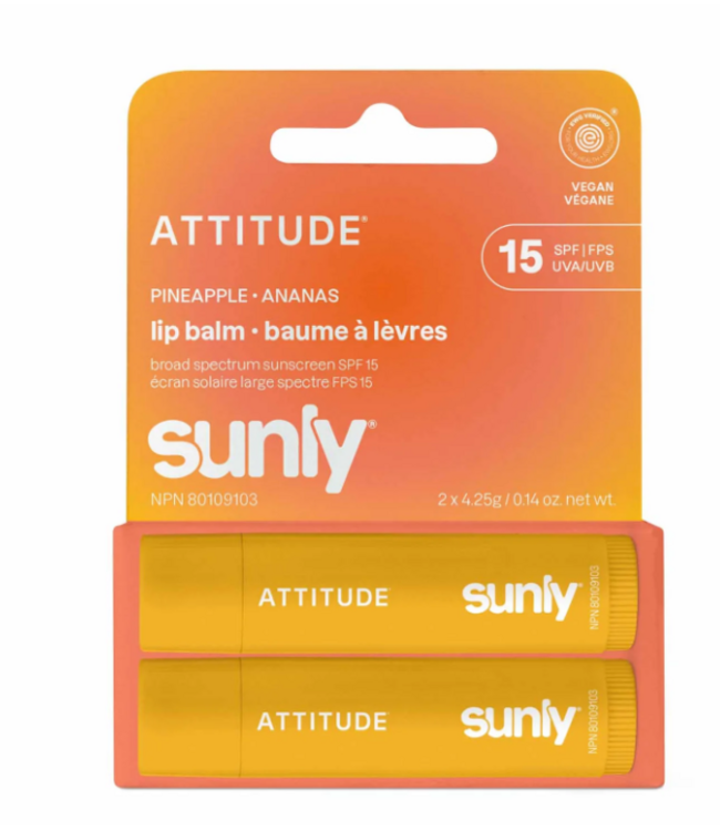 Attitude Lip Balm Duo SPF 15 - Pineapple