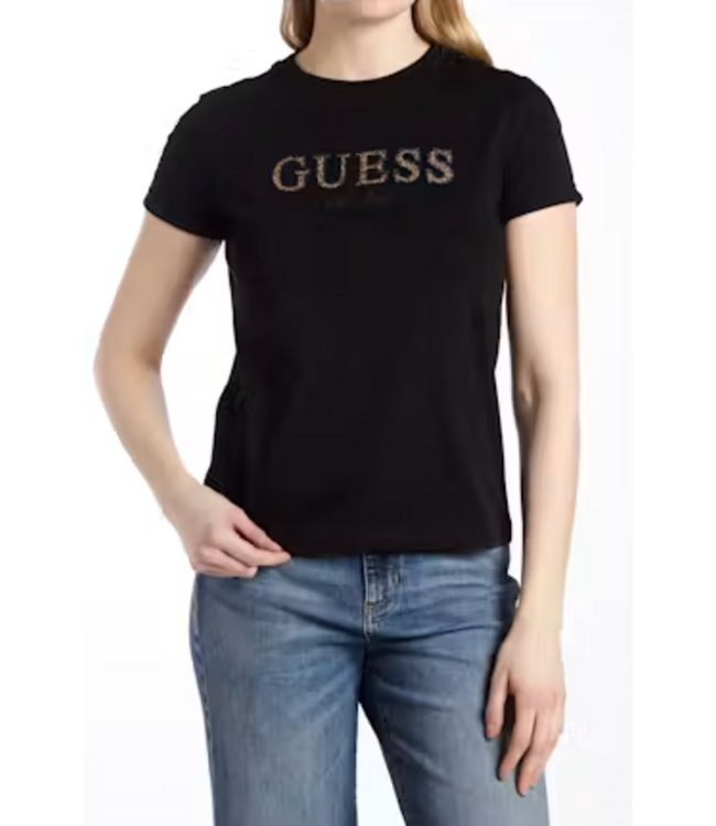 Guess Women's Leopard Lurex Tee