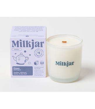 Milk Jar Milk Jar Hygge - Vanilla, Tobacco & Cedar Coconut Soy 8oz Candle