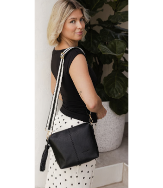 Louenhide Louenhide Kasey Stripe Crossbody - Black