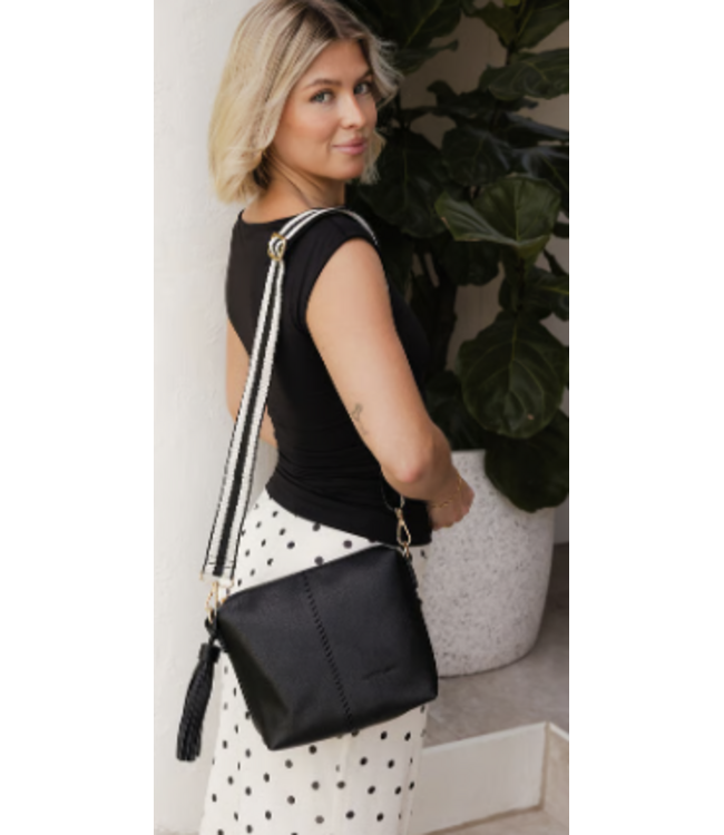 Louenhide Kasey Stripe Crossbody - Black