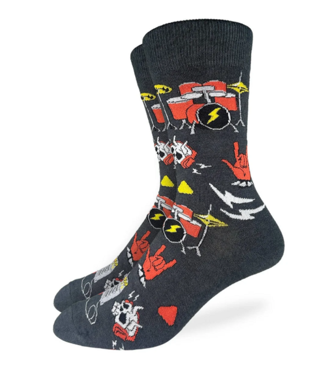 Good Luck Men's Heavy Metal Drum Socks - Size 7-12