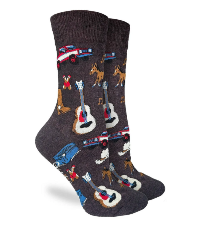 Good Luck Sock Country Music Women's Size 5-9