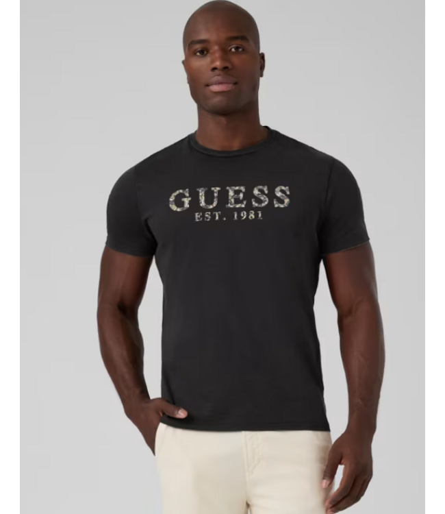 Guess Men's Textured Logo Tee