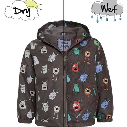 Holly & Beau Monster HB Magic Color Changing Raincoat (B){Gray}