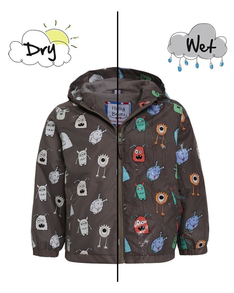 Holly & Beau Monster HB Magic Color Changing Raincoat (B){Gray}