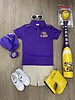 College Cool LSU Dry Fit Polo Shirt ~ Purple