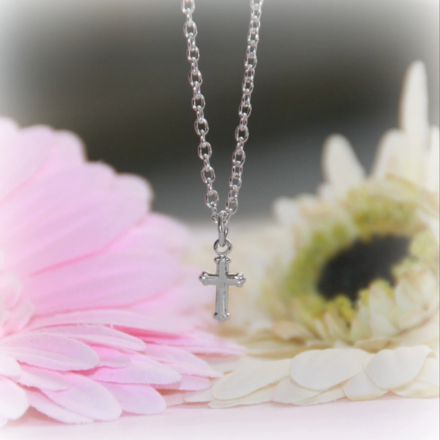 Collectables America Cross Necklace ~ Rhodium Silver