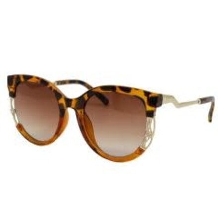 Leopard Sunglasses ~ Gold Plate & Crystal