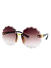 Frameless Round Sunglasses {Brown}