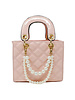Jumbo Quilted Leather Bag ~ Pink