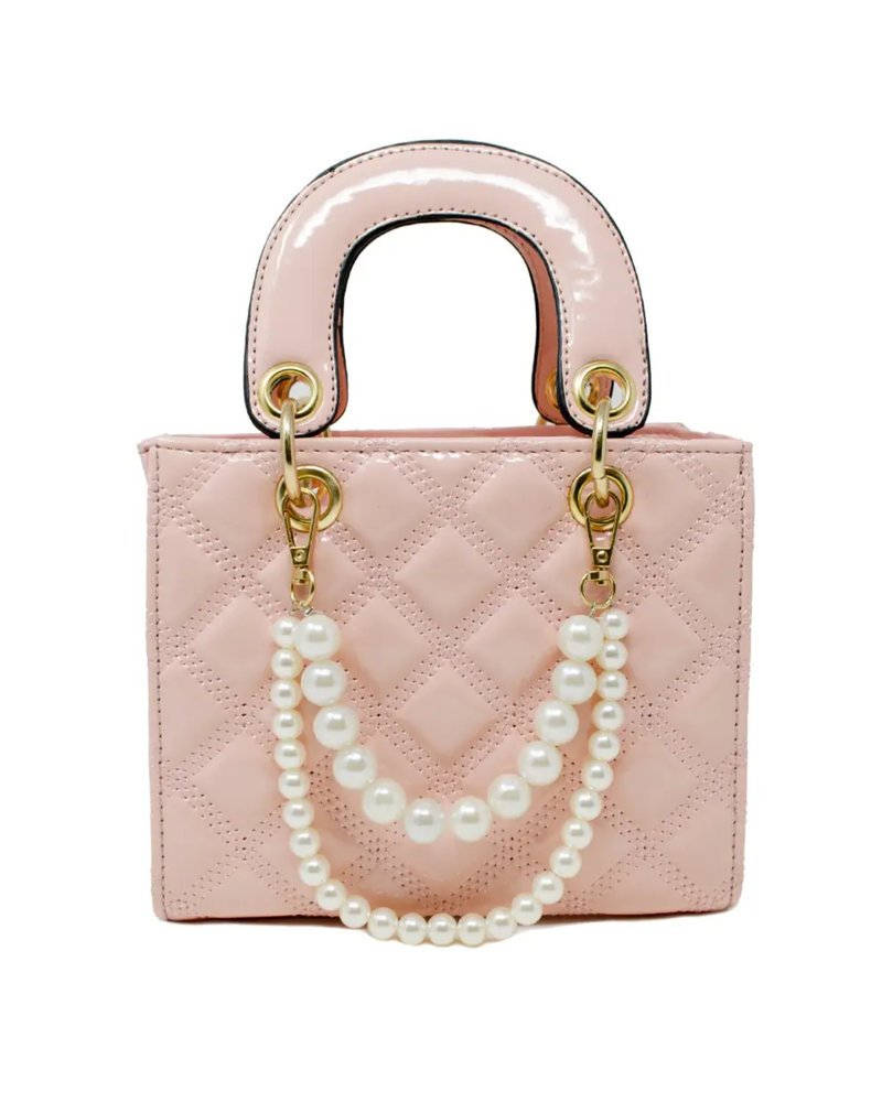 Jumbo Quilted Leather Bag ~ Pink