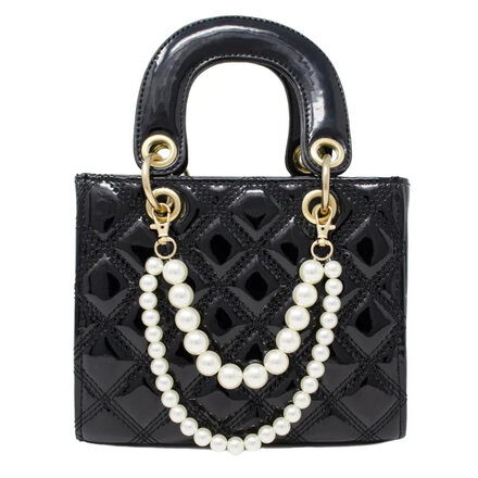 Jumbo Quilted Leather Bag ~ Black