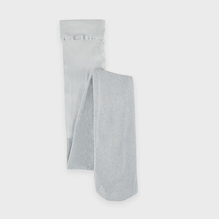 Mayoral Lurex Pantyhose Shiny Silver
