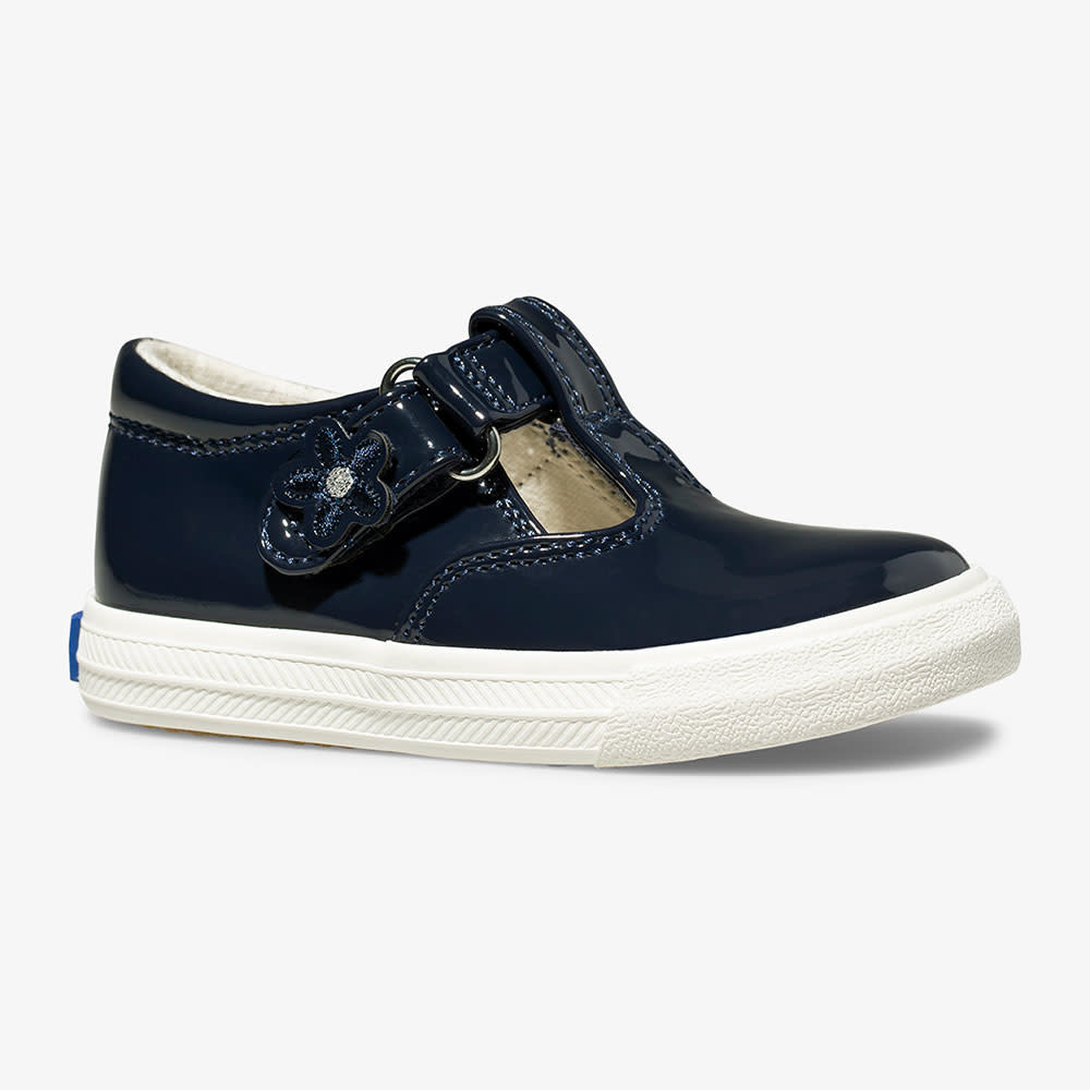 Daphne T Strap {Navy Patent}